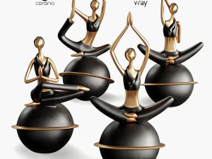 발레리나 동상 3D 모델