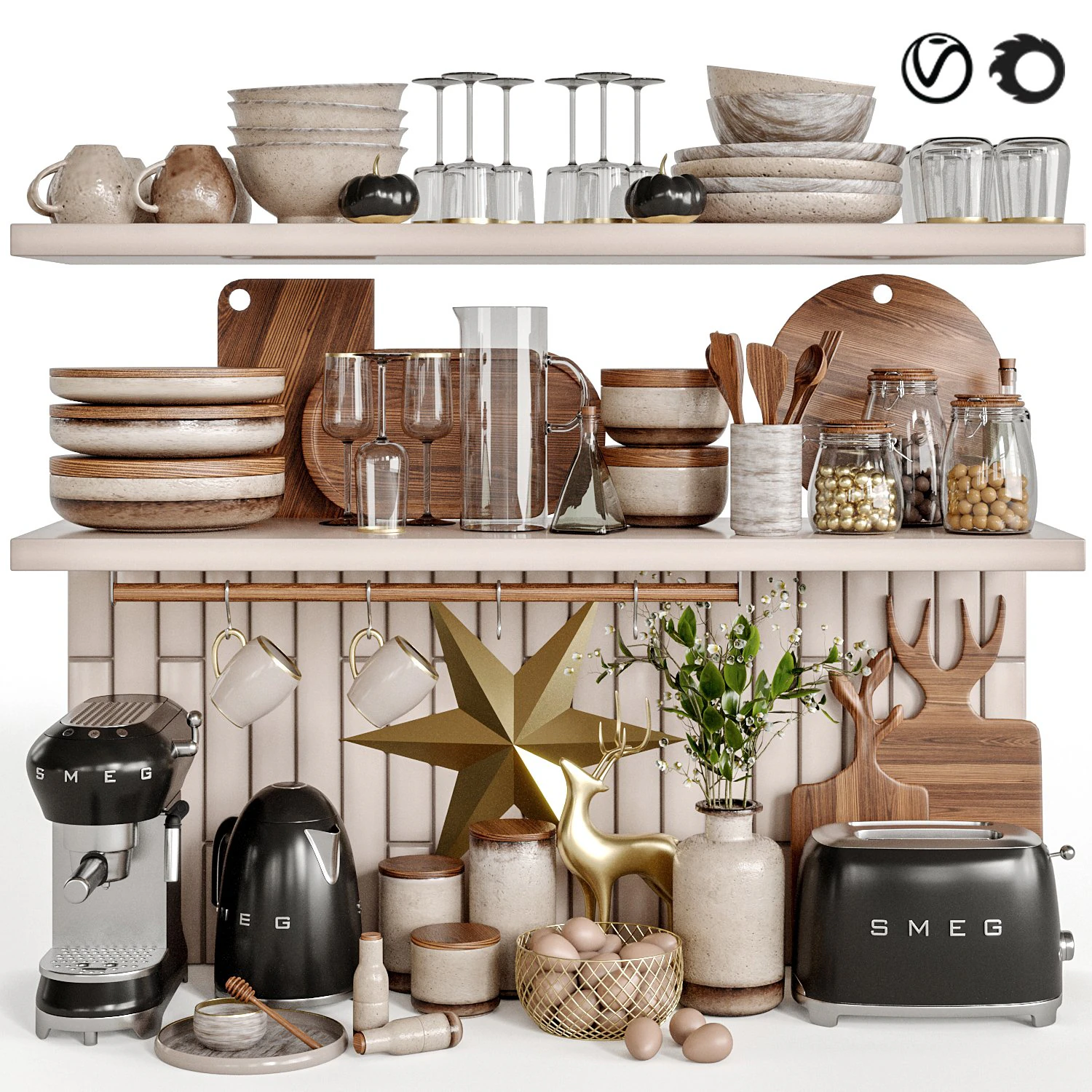 Accessories smeg 03 3D Model .c4d .max .obj .3ds .fbx .stl .blend