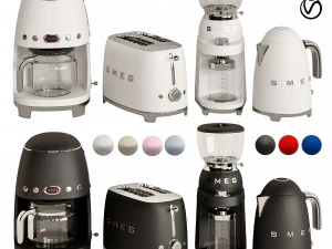 स्मेग कॉफ़ी सेट 2 3D मॉडल