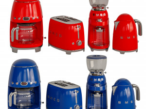 Smeg coffee set 2 Model 3D