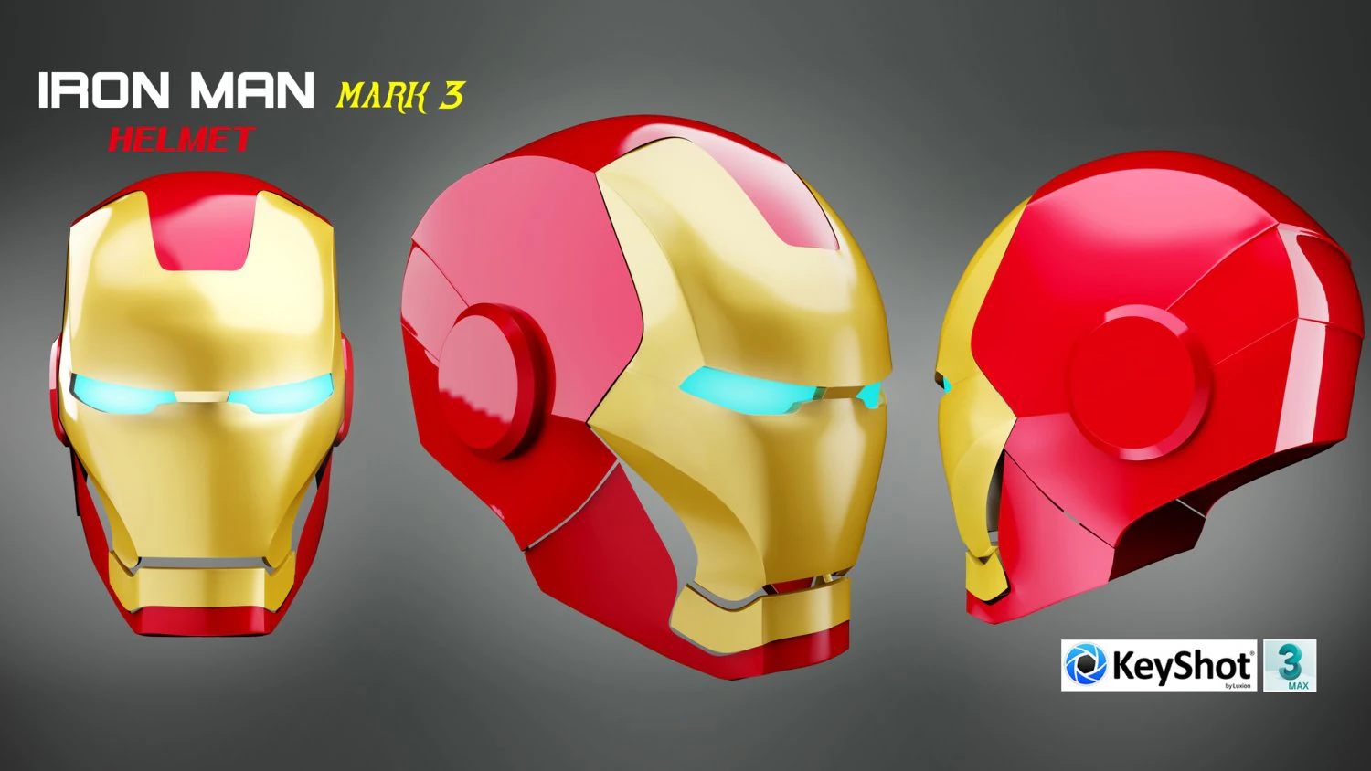 Iron Man Helmet 3D Model .c4d .max .obj .3ds .fbx .stl .blend