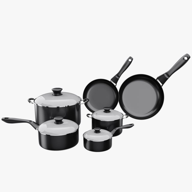Non-Stick-Kitchen-Accessories Modello 3D .c4d .max .obj .3ds .fbx .stl .blend 