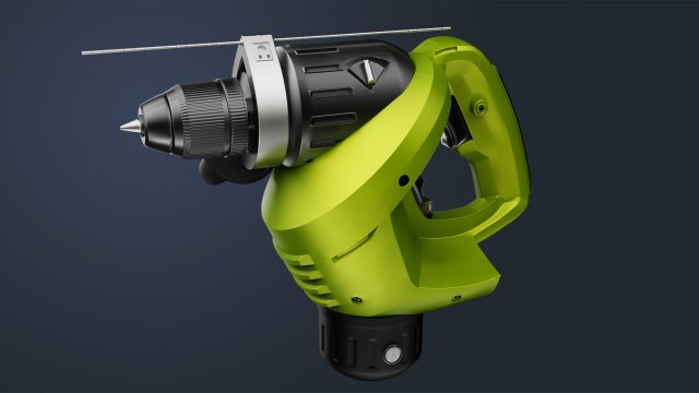 Electric Drill 3D 模型 .c4d .max .obj .3ds .fbx .stl .blend 