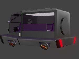 Futuristic space car 3D Model