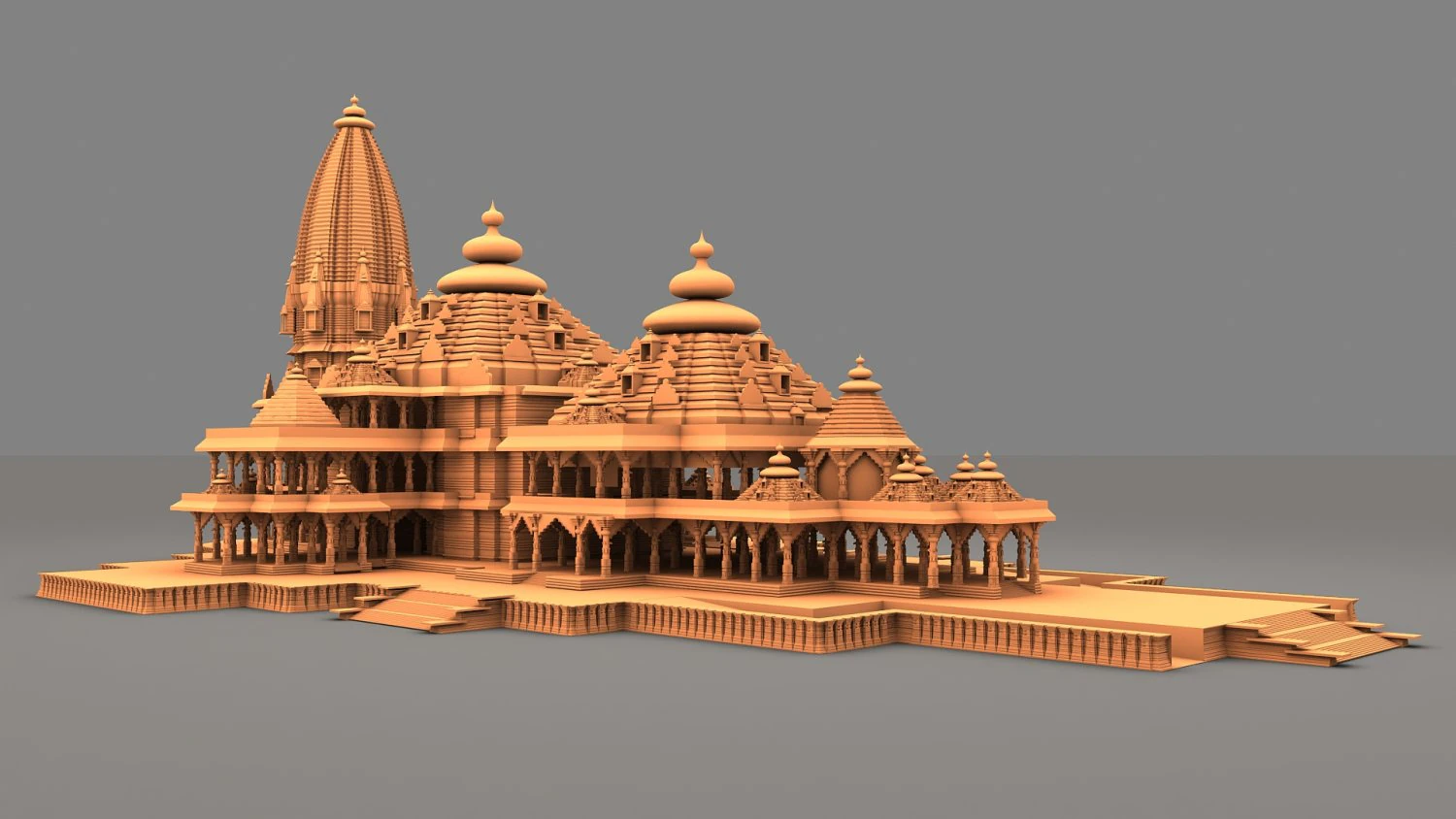 Ram Temple 3D Model .c4d .max .obj .3ds .fbx .stl .blend