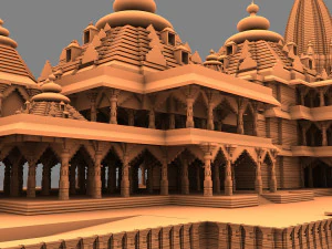 Ram Temple 3D Model