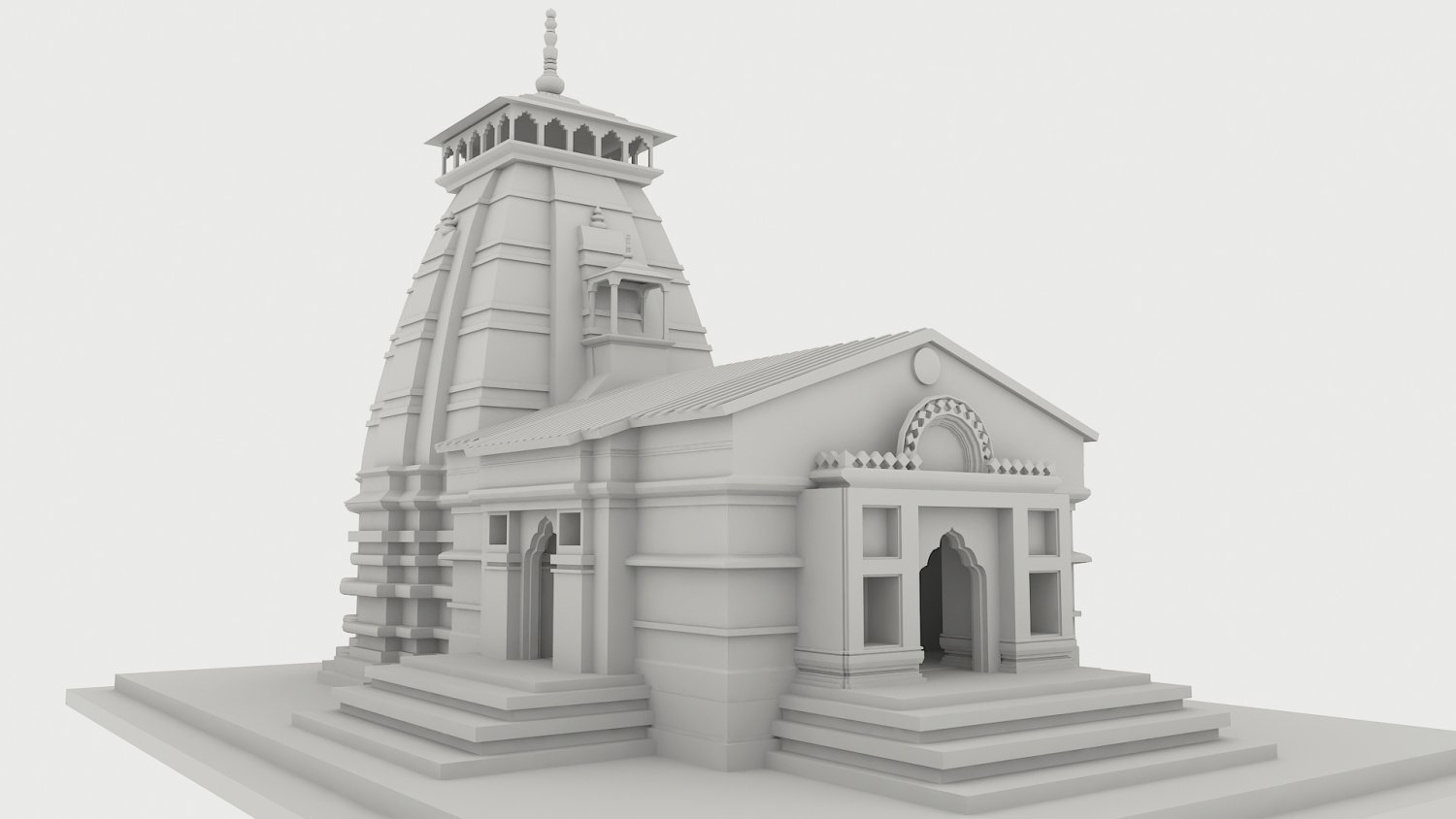 Kedarnath Temple 3D Model in Buildings 3DExport