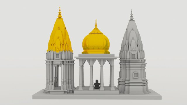 Kashi Vishwanath Temple 3Dモデル .c4d .max .obj .3ds .fbx .stl .blend