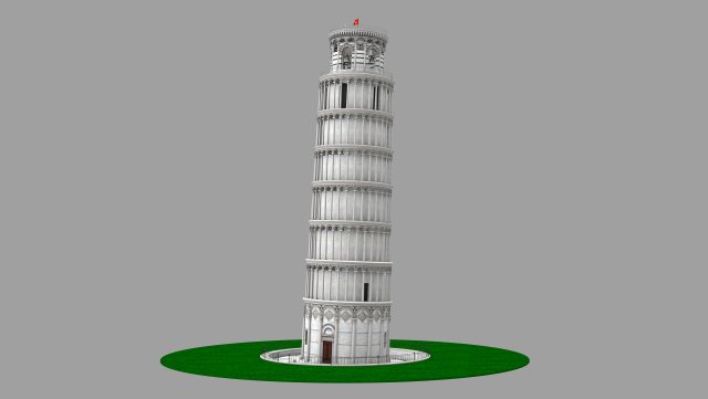 Leaning Tower of Pisa 3D मॉडल .c4d .max .obj .3ds .fbx .stl .blend 