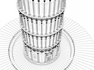 Leaning Tower of Pisa 3D मॉडल