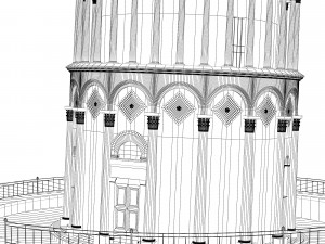 Leaning Tower of Pisa 3D मॉडल