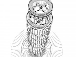 Leaning Tower of Pisa 3D मॉडल