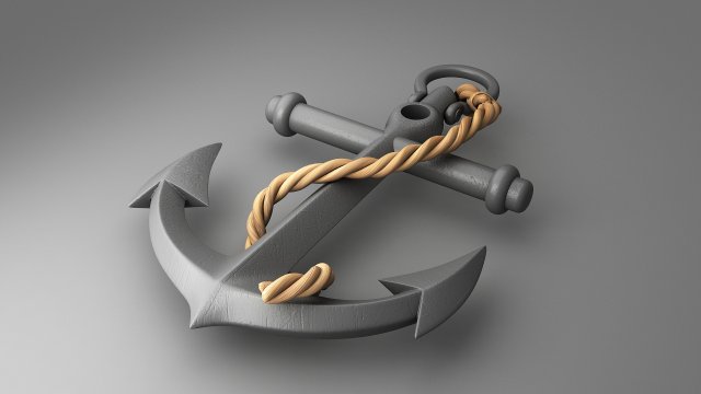 Anchor 3D Model .c4d .max .obj .3ds .fbx .stl .blend 