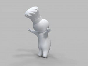 Pillsbury Mascot 3D 모델