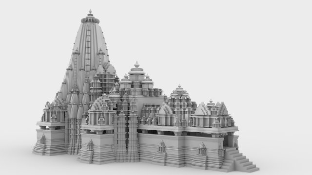 Kandariya Mahadev Temple 3D Model .c4d .max .obj .3ds .fbx .stl .blend 