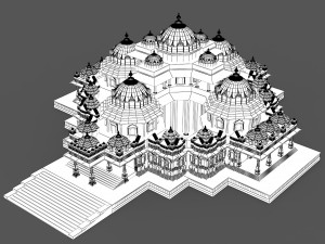 Akshardham Temple Model 3D