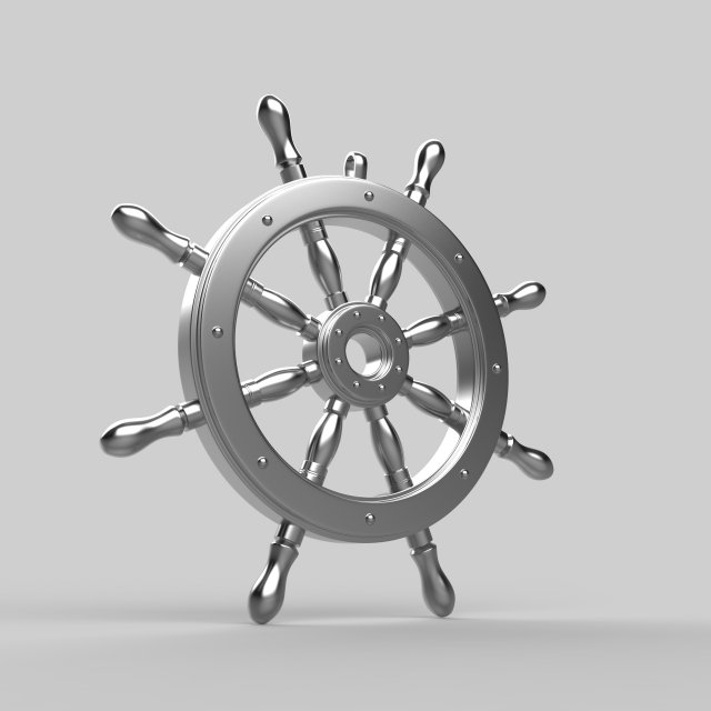Vessel Wheel 3D mode 3D Model .c4d .max .obj .3ds .fbx .stl .blend 