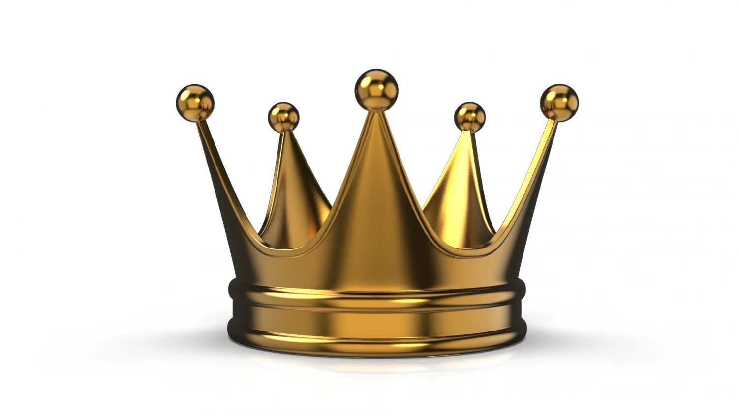 Gold Crown 3D Model .c4d .max .obj .3ds .fbx .stl .blend 