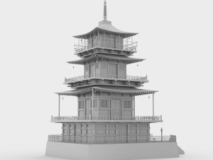 Japanese pagoda 3D 모델