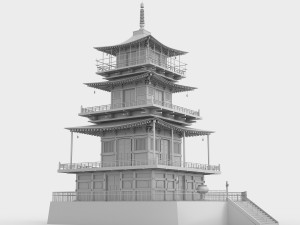 Japanese pagoda 3D 모델