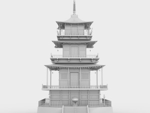 Japanese pagoda 3D 모델