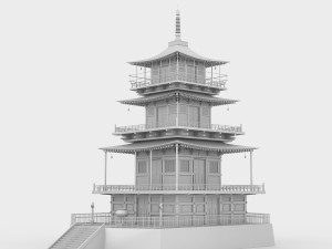 Japanese pagoda 3D 모델