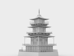 Japanese pagoda 3D 모델
