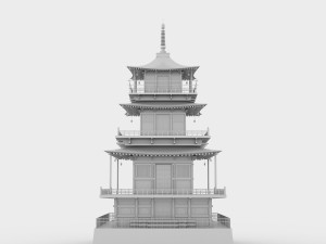 Japanese pagoda 3D 모델