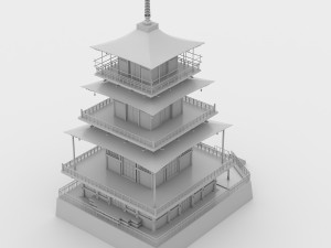Japanese pagoda 3D 모델