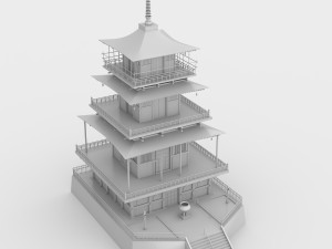Japanese pagoda 3D 모델