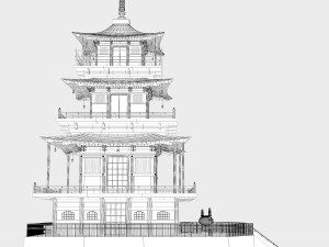 Japanese pagoda 3D 모델