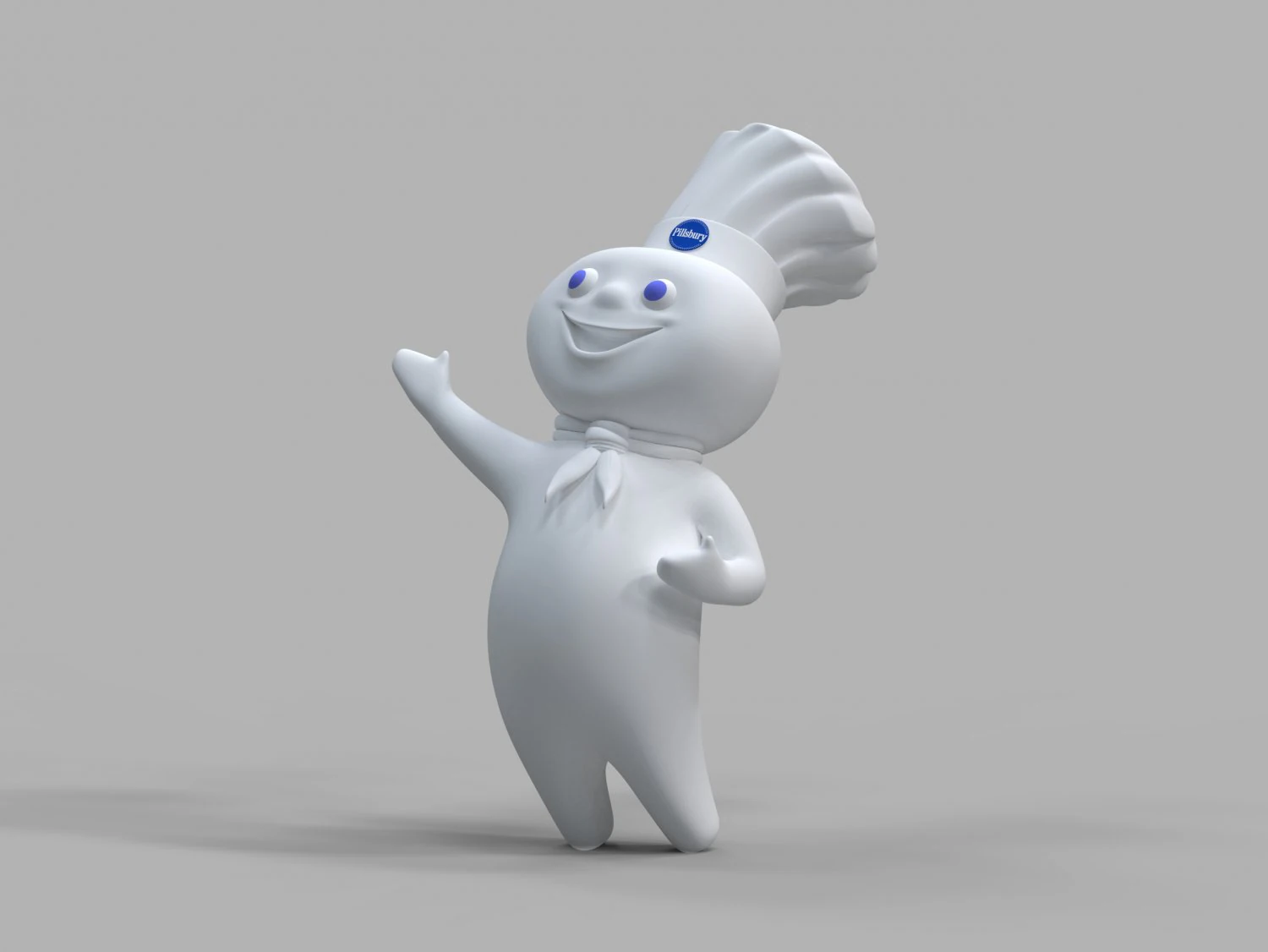 Pillsbury Mascot 3D Model .c4d .max .obj .3ds .fbx .stl .blend 
