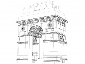 India Gate 3D Модель