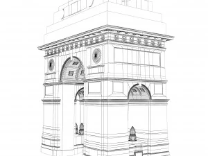 India Gate 3D Model