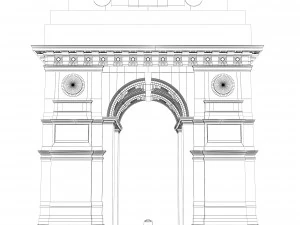 India Gate 3D Model