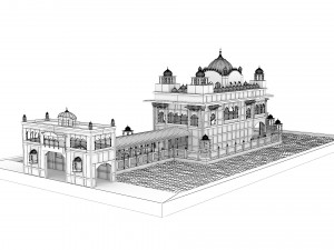 Golden Temple 3D Model