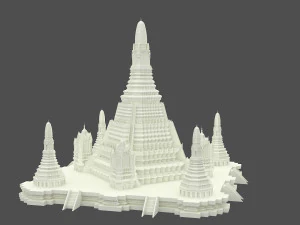 Wat Arun Temple 3D Model