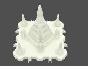Wat Arun Temple 3D Model