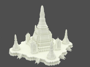 Wat Arun Temple 3D Model