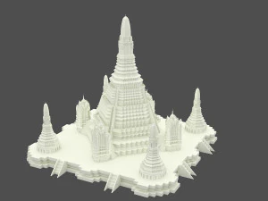 Wat Arun Temple 3D Model