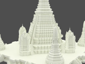 Wat Arun Temple 3D Model