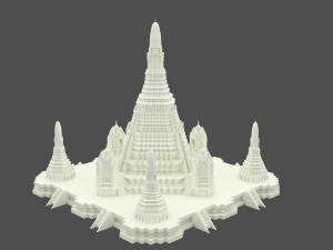 Wat Arun Temple 3D Model