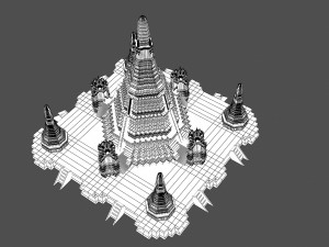 Wat Arun Temple 3D Model