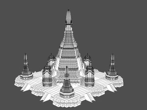 Wat Arun Temple 3D Model