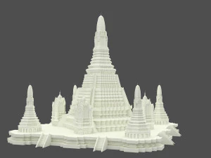 Wat Arun Temple 3D Model