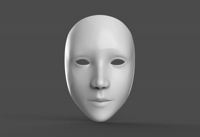 Theater Mask 3D Принт Модель .c4d .max .obj .3ds .fbx .stl .blend 