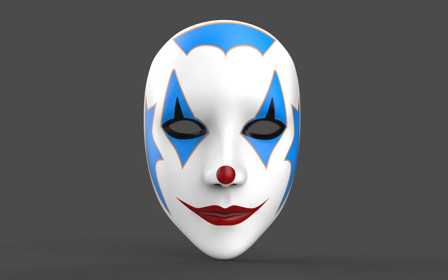 Mask Women Clown 3D Print Model .c4d .max .obj .3ds .fbx .stl .blend 