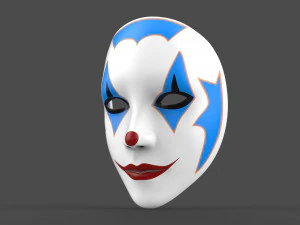 Mask Women Clown 3D Print Model
