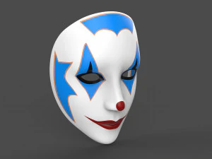 Mask Women Clown 3D Print Model