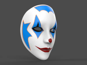 Mask Women Clown 3D Print Model